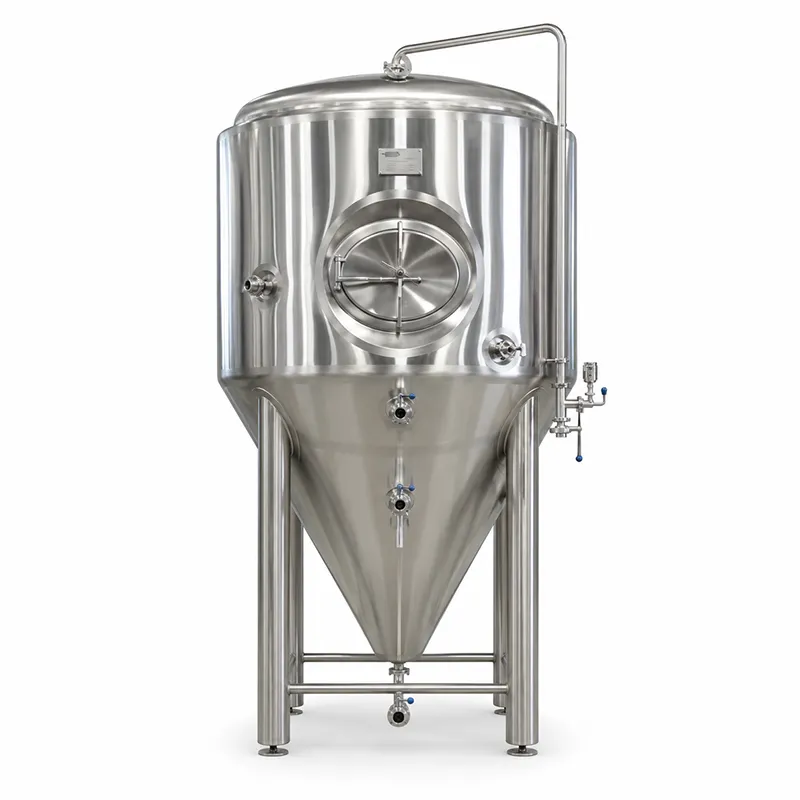 Side manway beer fermentation tank